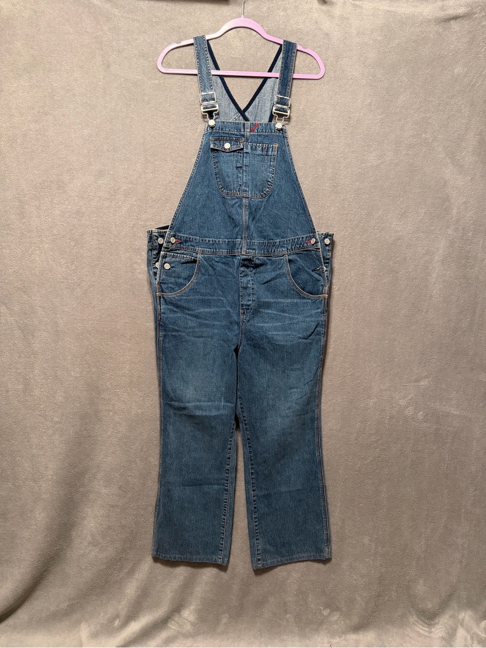Vgt Gap Women's Maternity Blue Denim Overalls Jeans Size M
